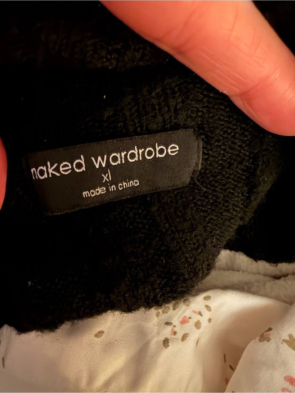 Naked Wardrobe Funnel Neck Sweater XL Black Oversized Knit NWOT - Picture 8 of 10